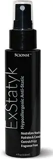 ExStatyk - Anti Static Hypoallergenic Spray, Anti- Frizz, Fragrance Free, unscented