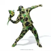 BRANDALISM × BAPE(R) Banksy FLOWER BOMBER Figure ABC CAMO Ver. Medicom 36cm NEW