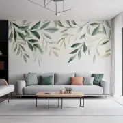 Leaf Wall Decal | Watercolor Greenery Wall Sticker Art | Removable Botanical
