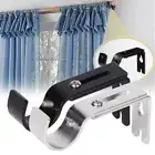 UP 10X Metal Curtain Rod Wall Brackets Hang One Center Support Pole Holder Hook
