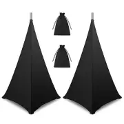 Speaker Stand Cover, DJ Speaker Stretch Cover Black, 360 Degree Speaker Stand...