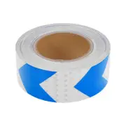 1 Pcs Safety Warning Reflective Tape 82.02ftx1.97" Blue,White PVC
