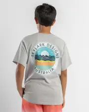 [Skylark] Skylark Boys' Surfside T-Shirt in Grey Acid Size 10 10 Grey Acid