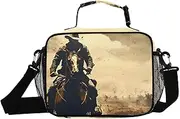 Cool Cowboy Brown Insulated Lunch Box for Women Men - Ideal for Work, Picnics - Includes Adjustable Shoulder Strap