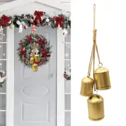 Christmas Bells for Decorative,Vintage Large Gold Cow Bells and Rustic Lucky ...