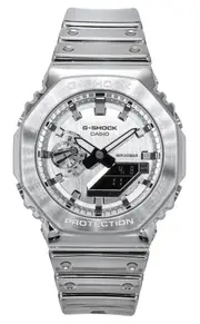 Casio G-Shock G-Steel Fine Metallic Tough Silicone Strap Strap Shock Resist Alarm Timer Stopwatch GM-2100YM-8A 200M Men's Watch