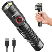 Flashlight, Rechargeable Flashlight with 1300 High Lumen Dual Modes Spotlight...