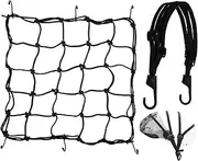 Bike Motorcycle Cargo Net Bag Set Strong Elastic Bungee Cord Straps Trunk Organizer for Car Truck