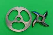 Size #8 3-hole disc and knife for stuffing or chunky grind for Meat Grinder