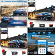 PREMIUM Car Rear View Mirror Camera Dash Cam WiFi Record Accident Truck 64GB