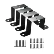 4Pcs Fence Post Mounting Bracket Easy Installation Sturdy Deck Stake Support