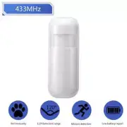 Auto Pet-proof PIR Infrared Motion Sensor 433Mhz Alarm Detector With Light Lot