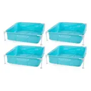 Intex 4ft x 4ft x 12in Mini Frame Kids Beginner Kiddie Swimming Pool (4 Pack)