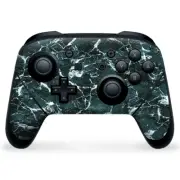 Nintendo Switch Pro Controller Skin Decal Vinyl Wrap - Green Dark Marble