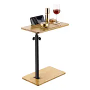 ACA Square Bamboo Bath Caddy Tray Table Extendable Adjustable Bathtub Side Holder
