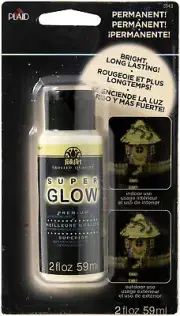 FolkArt Super Glow Acrylic Glow-In-The-Dark Paint Carded 2oz Green