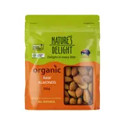 Nature's Delight Organic Raw Almonds 325g