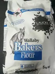 WALLABY WHITE BAKERS FLOUR 5KG BAKING MIX DESSERTS BREAD PIZZA DOUGH - FREE POST