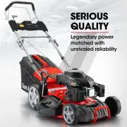 18" Electric Start Self-Propelled Lawn Mower, 6 HP, 224cc Engine, Steel Deck