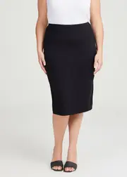 [Taking Shape] Taking Shape Bamboo Base Pencil Skirt Size 16 in Black - Plus Size Women's Basics Black