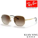 RAYBAN┃RB3682-001/13太陽眼鏡  金屬框墨鏡┃KUAN YING 冠英