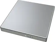 BaotyJie External CD DVD Drive Optical Drive Portable Easy Installation USB 2.0 Portable Thin CD Rw DVD Player CD Burner for PC, Silver