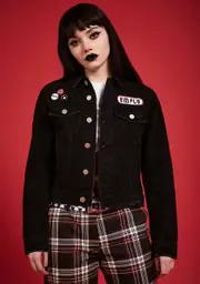 [Dolls Kill x Emily The Strange] Let There Be Dark Patched Jacket