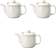 Set of 3 White Mat Saucepot [ 6.7 x 3.9 x 4.1 inches (17 x 10 x 10.5 cm) (470cc)] | Juitsugi Setomonohonpo