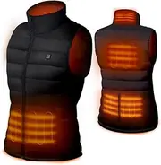 [DR.PREPARE] Dr. Prepare Heated Gilet, Heated Body Warmer Vest for mens womens, USB Electric Heated Jacket with 3 Heating Levels, 6 Heating Zones, Adjustable Size for Hiking (Battery Pack Not Included)