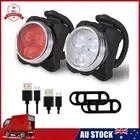 Set LED Bicycle Lights Waterproof Headlight Front Rear Rechargeable Bike Light