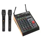(US Plug)SM4 4 Channel Mixer 4 Channel Mixing Console With Dual Wireless HB