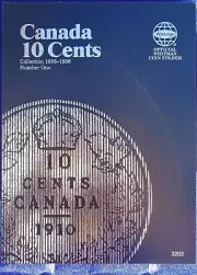 Whitman Canada 10 Cents 1858-1936 Vol #1 Coin Folder, Album/book