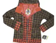 NEW $350 Burton 3L Zephyr Jacket! Brunette/Ember Check *Waterproof 3L Dry Ride*