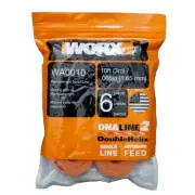 WORX WA0010 6-Pack Replacement Trimmer Line for Select Electric String Trimmers