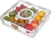 NEW Big Snackle Box Container: Fruit Storage Big Transparent - 6 Compartments