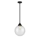 Innovations Beacon 1 Light 12.5" Mini Pendant, Black/Seeded - 288-1S-BK-G204-10