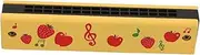 Abaodam Educational Musical Toy Boys and Girls Harmonica Wooden Diatonic Portable for Parties