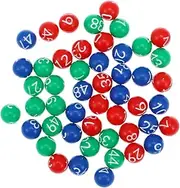 JOINPAYA 49pcs Ball Roulette Bingo Balls Replacement Multicolored Bingo Balls Large Bingo Balls Bingo Cage Only Puzzle Replacement Mini Bingo Balls Raffle Balls Numbers Pool Plastic