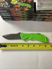 Buck Shot Green Pocket Knife New In The Box U.S.A￼