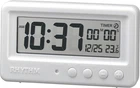 RHYTHM Waterproof Timer with Digital Clock Aquaproof White 8RDA72SR03