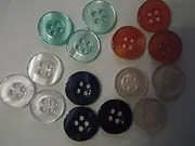 100 x Mixed Colour Round Resin 11mm Sewing Buttons with 4 Holes for Shirts, Decoration, Card Making
