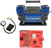 KINGS Thumper Max Dual Air Compressor + Kwiky Tyre Deflator + Tyre Repair Kit