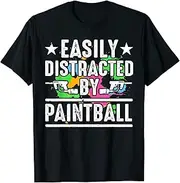 VidiAmazing Easily Distracted by Paintball Paintball Gear Pew Pew Lovers ds1774 T-Shirt