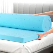 Memory Foam Mattress Topper Ventilated Cool Gel 8cm King Single