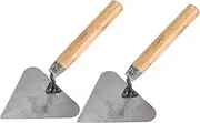 NUOBESTY 2Pcs Trowel Durable Plastering Tool for Smooth Finishes Versatile Mud Scraper for Masonry Work Easy to Clean and Reusable Professional Construction Tools