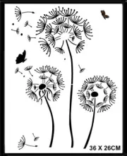 CRAFTBUG STENCIL EXTRA LARGE LAYERING STENCIL 36CM X 26CM ~DANDELION (DAMAGED)