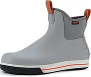 [Showave] Men's Deck Boots Ankle Waterproof Fishing Boot Non-Silp Work Rain Booties Durable Rubber Footwear Garden Boat Shoes With Ultra Lugs Outsole