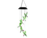 L14 Solar Powered Hummingbird Wind Chimes Light Outdoor Garden Decorative Lamp
