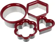 ELAYARD 4pcs Sandwich Maker Embosser Set Cookie for Boy Girl Baking Quick Toast Edge Mold for Creative Breakfast and Snack Preparation