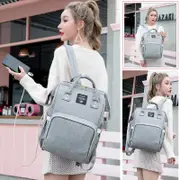 Large Capacity Baby Bag Diaper Bag Maternity Bag Mommy Bag Nappy Bag Stroller Bag with USB Charging Port,Pink